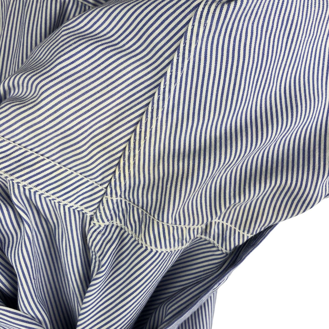 Ralph Lauren CUSTOM FIT long sleeve button down striped shirt men's size L cotton white type Vintage Second Hand