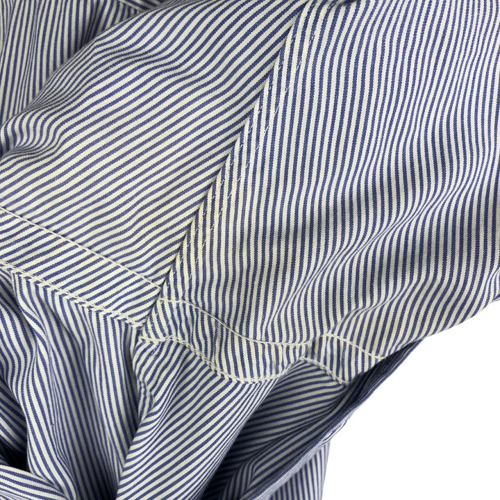Ralph Lauren CUSTOM FIT long sleeve button down striped shirt men's size L cotton white type Vintage Second Hand