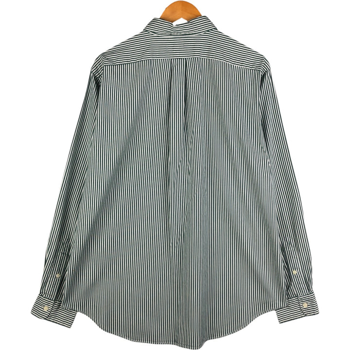 Ralph Lauren Classic Fit Long Sleeve Button Down Striped Shirt Men's Size L cotton green type Vintage Second Hand