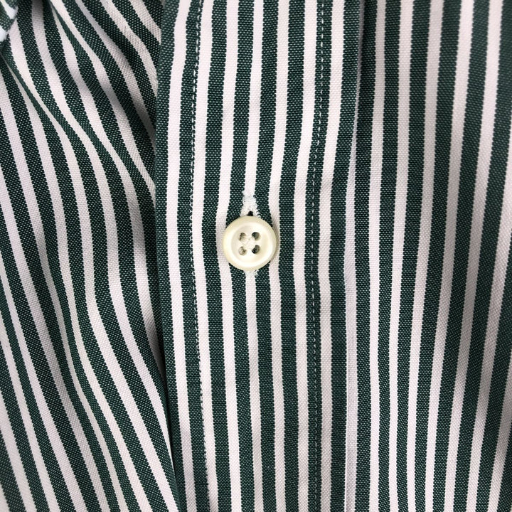 Ralph Lauren Classic Fit Long Sleeve Button Down Striped Shirt Men's Size L cotton green type Vintage Second Hand