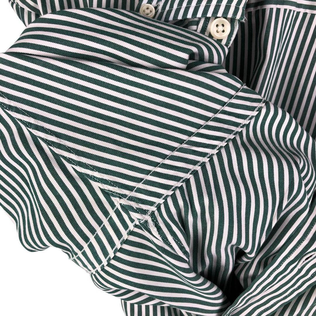 Ralph Lauren Classic Fit Long Sleeve Button Down Striped Shirt Men's Size L cotton green type Vintage Second Hand