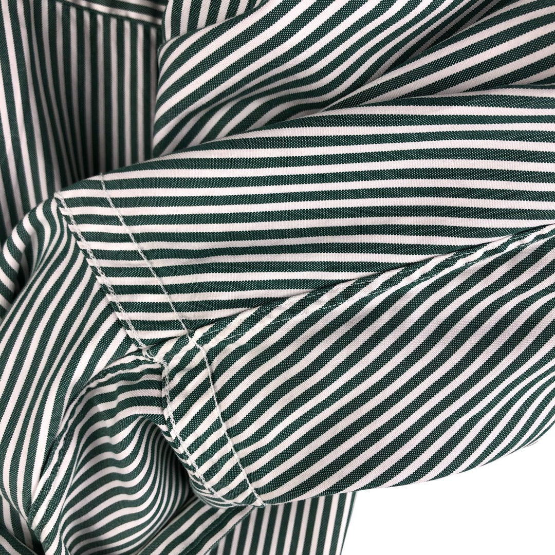Ralph Lauren Classic Fit Long Sleeve Button Down Striped Shirt Men's Size L cotton green type Vintage Second Hand