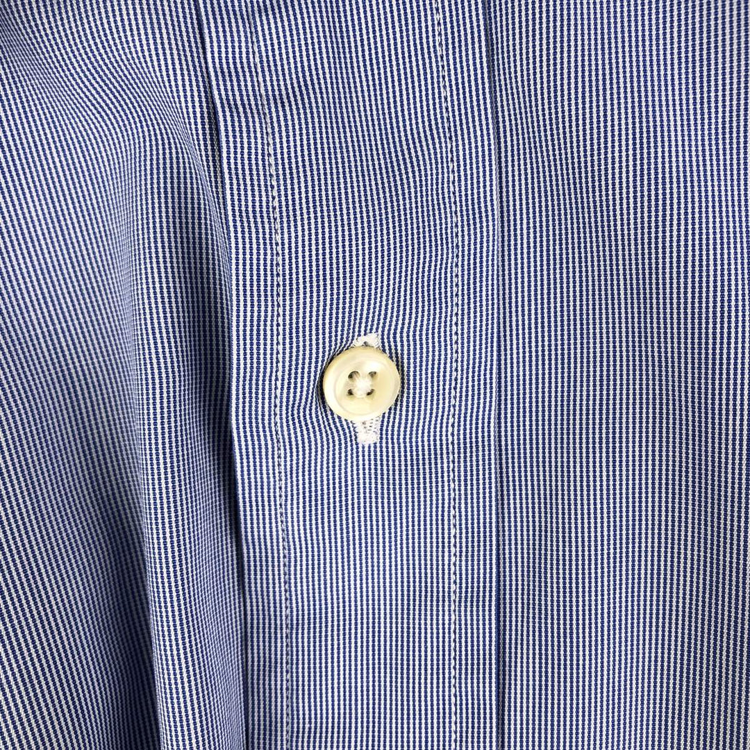 Ralph Lauren POLO by Ralph Lauren ANDREW Classic Fit Long Sleeve Striped Shirt, Men's XL cotton blue type Vintage Second Hand