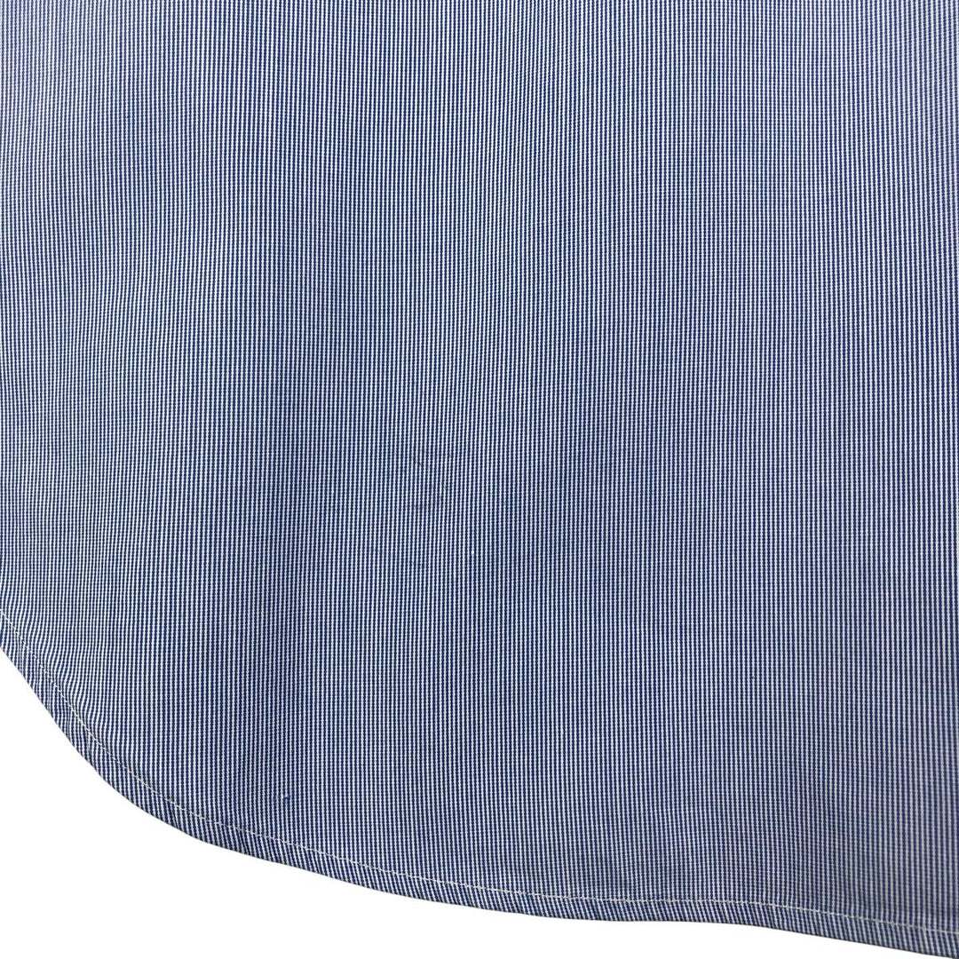 Ralph Lauren POLO by Ralph Lauren ANDREW Classic Fit Long Sleeve Striped Shirt, Men's XL cotton blue type Vintage Second Hand