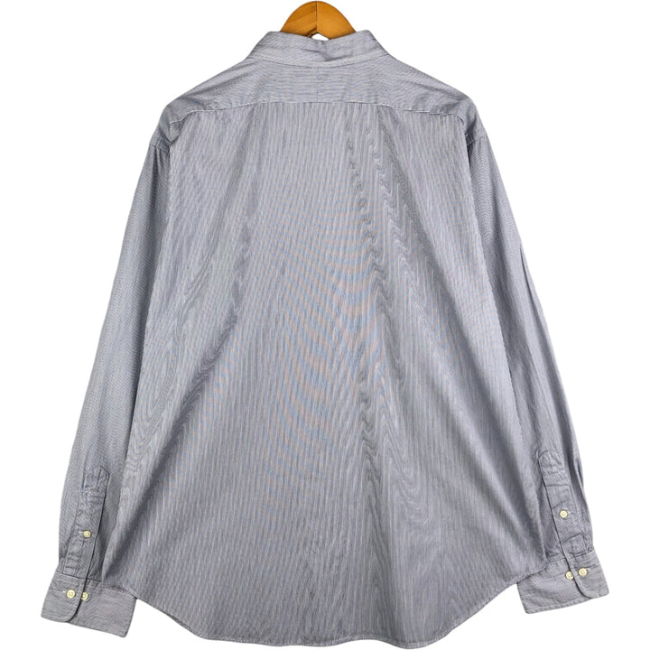 Ralph Lauren POLO by Ralph Lauren ANDREW Classic Fit Long Sleeve Striped Shirt, Men's XL cotton white type Vintage Second Hand