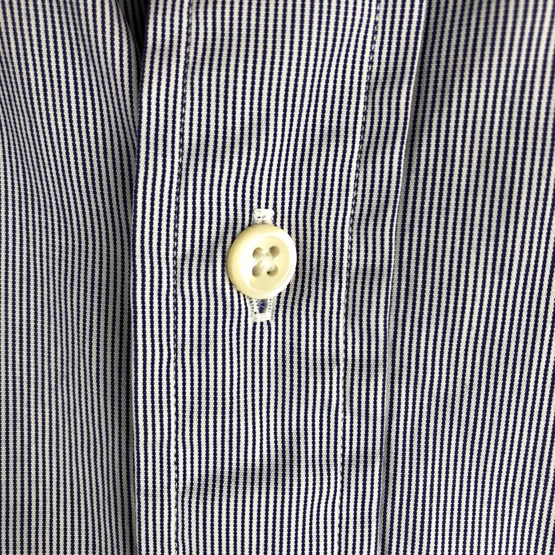 Ralph Lauren POLO by Ralph Lauren ANDREW Classic Fit Long Sleeve Striped Shirt, Men's XL cotton white type Vintage Second Hand