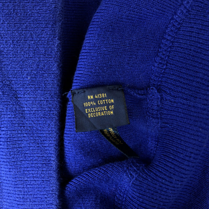 Ralph Lauren POLO RALPH LAUREN cotton knit sweater, men's size XL cotton blue type Vintage Second Hand