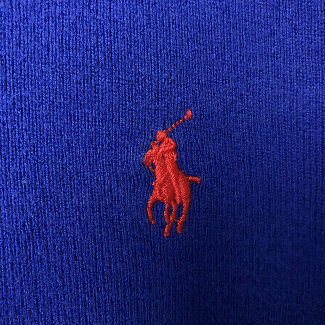 Ralph Lauren POLO RALPH LAUREN cotton knit sweater, men's size XL cotton blue type Vintage Second Hand