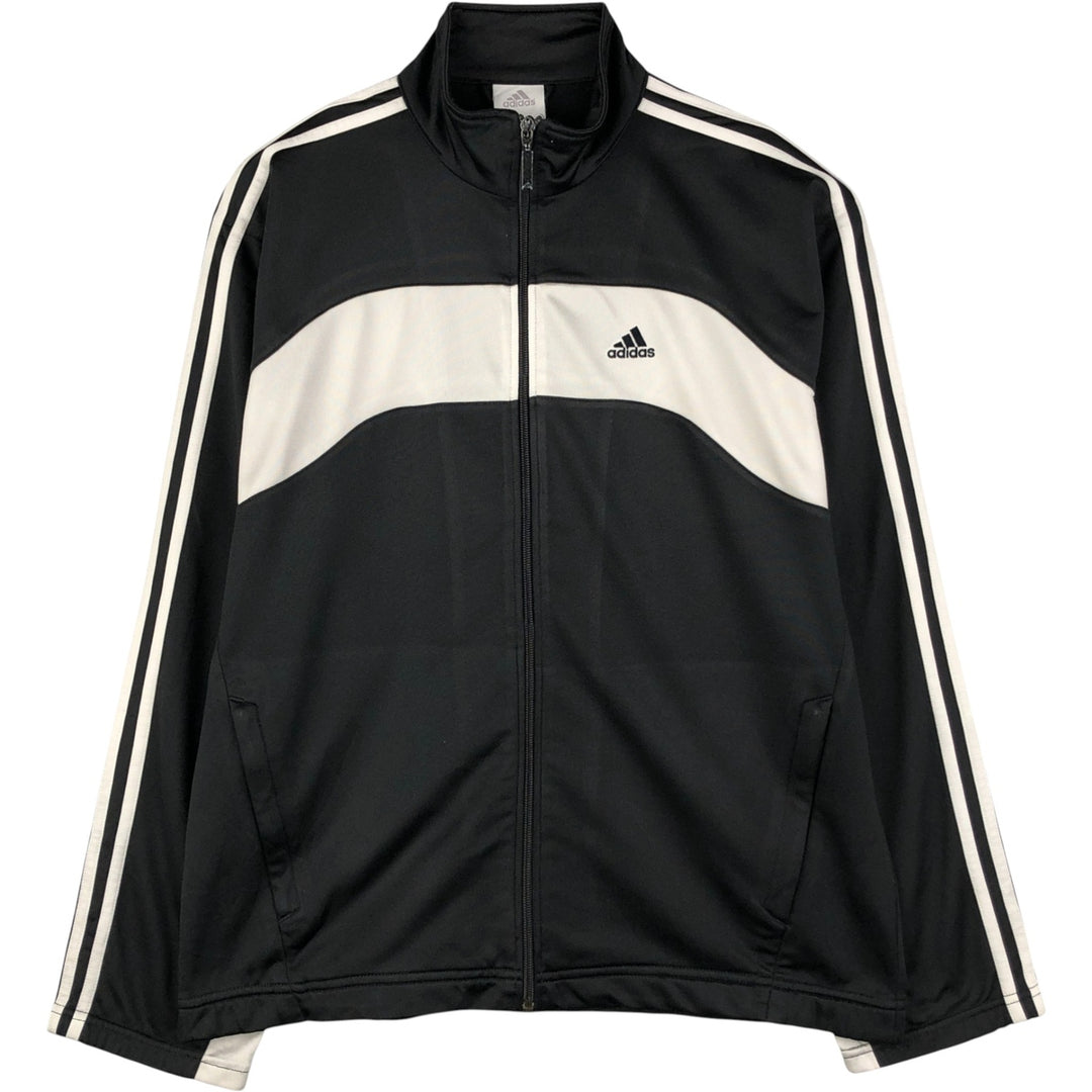 Adidas adidas jersey track jacket men's size M unclear black type Vintage Second Hand