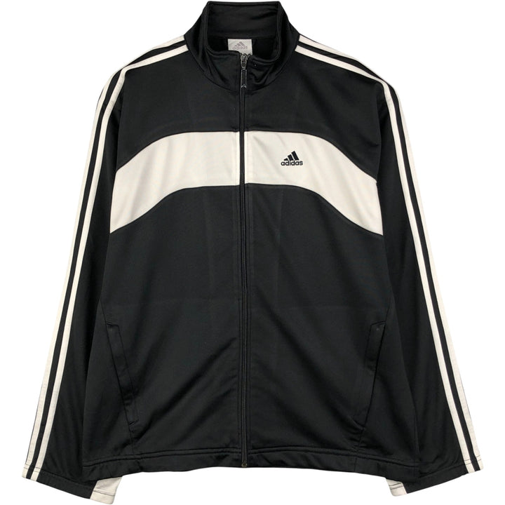 Adidas adidas jersey track jacket men's size M unclear black type Vintage Second Hand