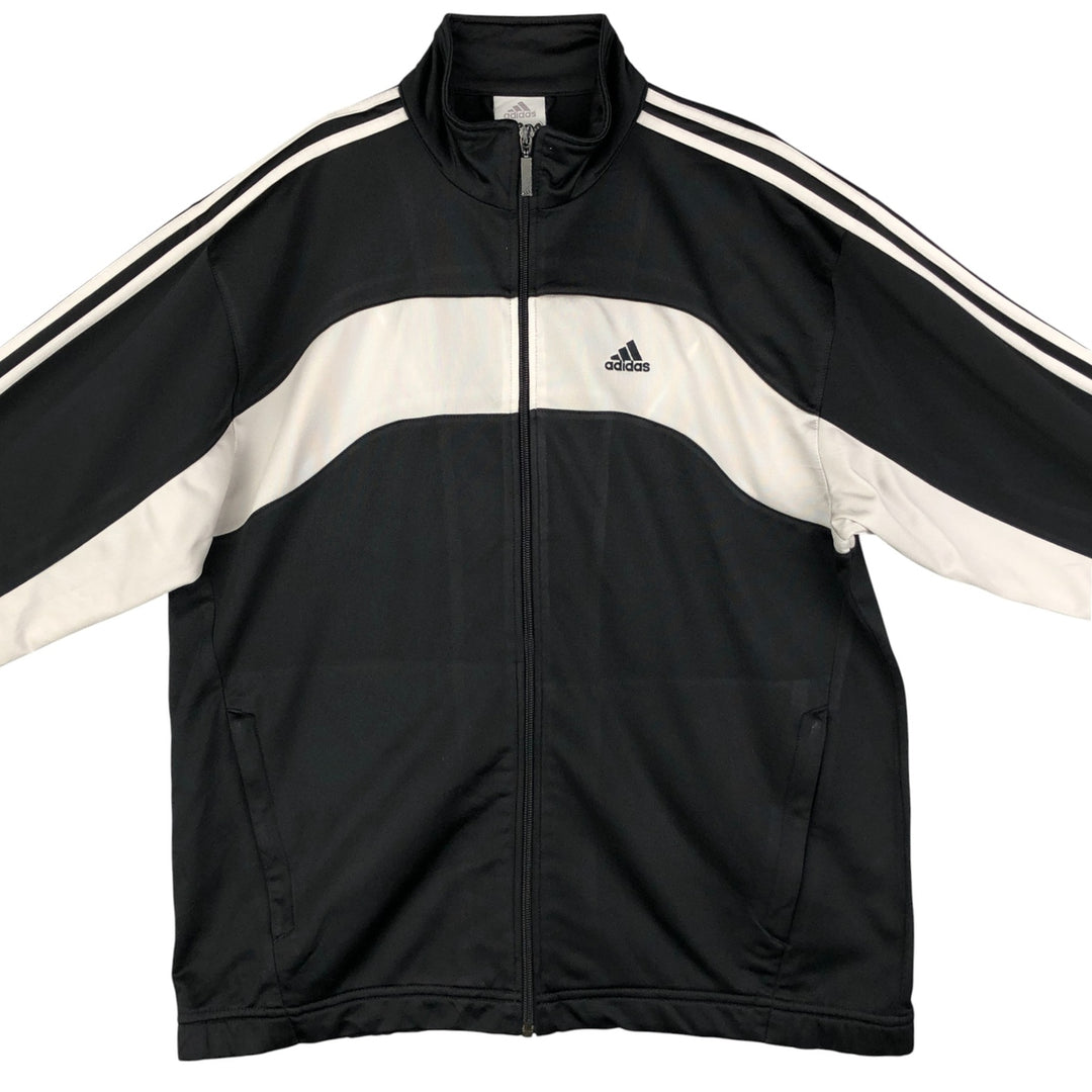 Adidas adidas jersey track jacket men's size M unclear black type Vintage Second Hand