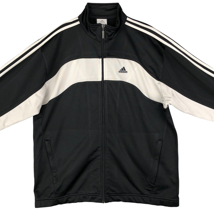 Adidas adidas jersey track jacket men's size M unclear black type Vintage Second Hand