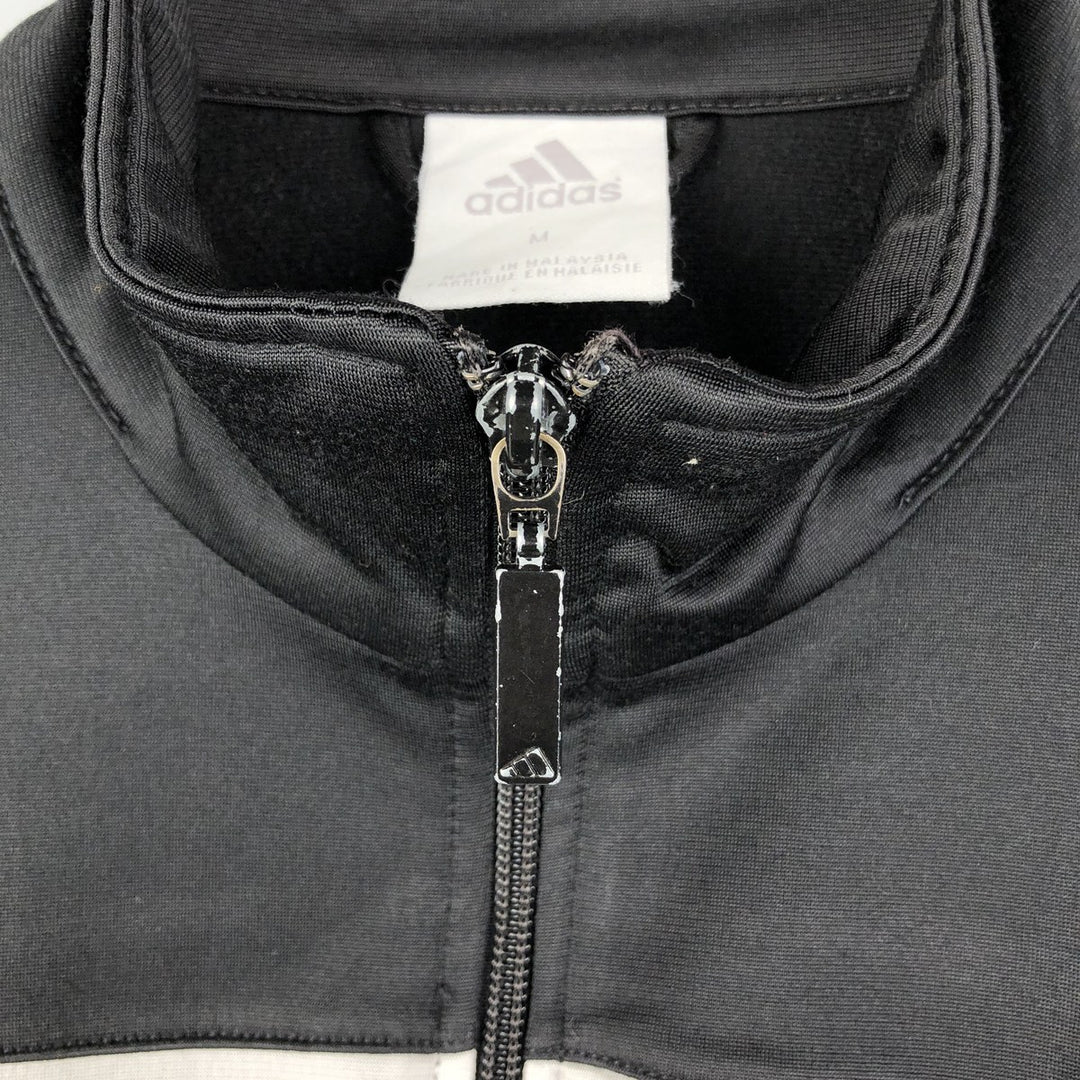 Adidas adidas jersey track jacket men's size M unclear black type Vintage Second Hand