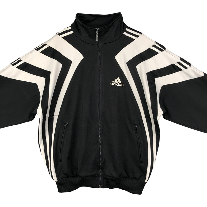 Vintage 90s-00'S Adidas track jacket, size M, men's polyester black type Vintage Second Hand