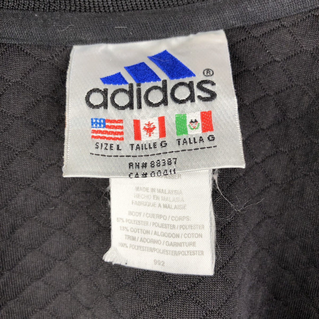 90s~00'S Adidas Jersey Track Jacket Men's L Size Vintage polyester black type Vintage Second Hand