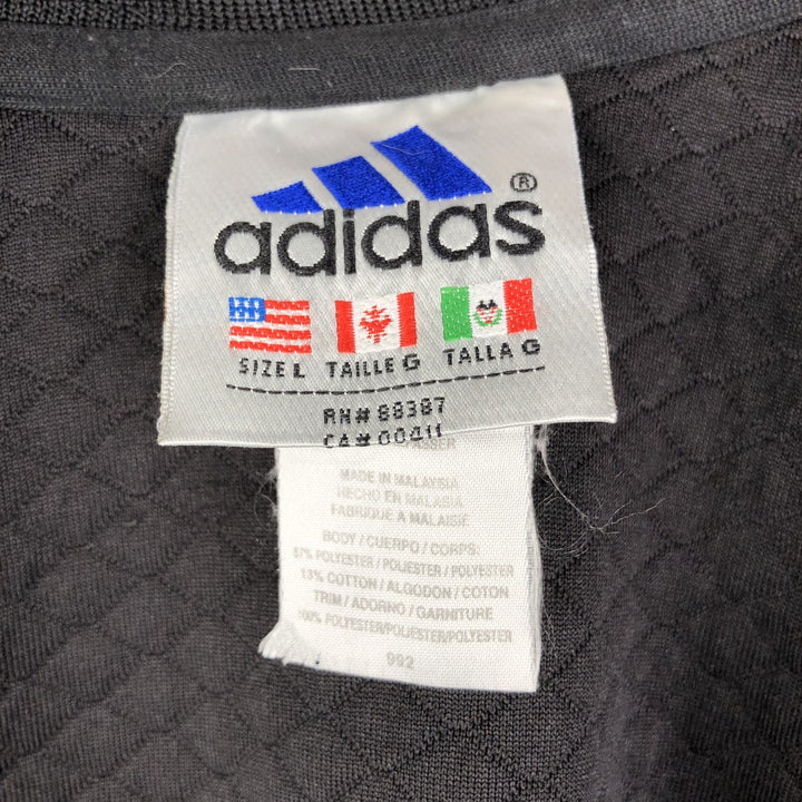 90s~00'S Adidas Jersey Track Jacket Men's L Size Vintage polyester black type Vintage Second Hand