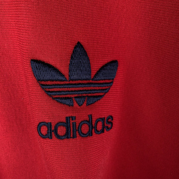 Vintage 80s-90'S Adidas track jacket, size S, men's polyester red type Vintage Second Hand
