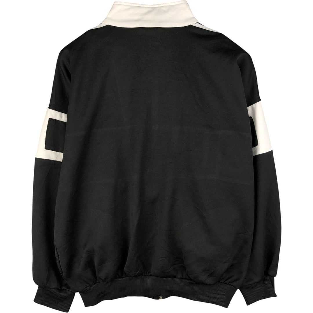 Vintage 80s-90'S adidas track jacket, men's M size polyester black type Vintage Second Hand
