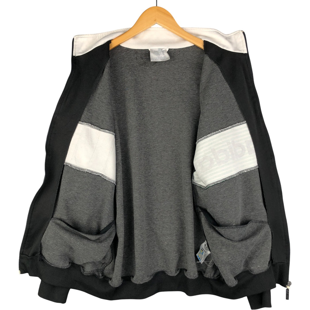 Vintage 80s-90'S adidas track jacket, men's M size polyester black type Vintage Second Hand