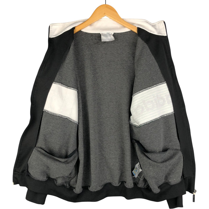 Vintage 80s-90'S adidas track jacket, men's M size polyester black type Vintage Second Hand