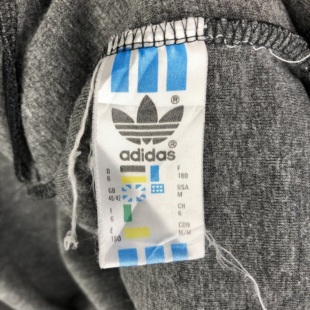 Vintage 80s-90'S adidas track jacket, men's M size polyester black type Vintage Second Hand