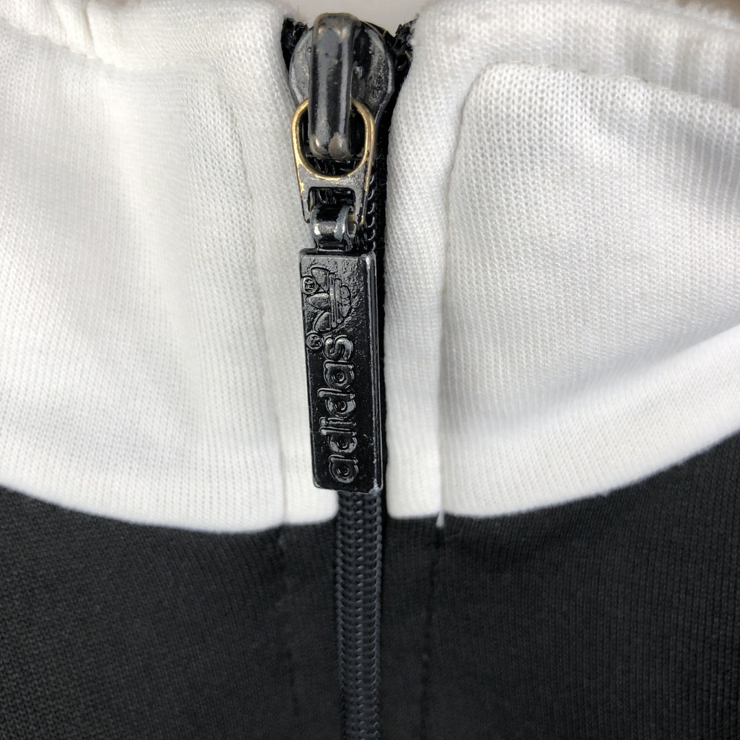 Vintage 80s-90'S adidas track jacket, men's M size polyester black type Vintage Second Hand