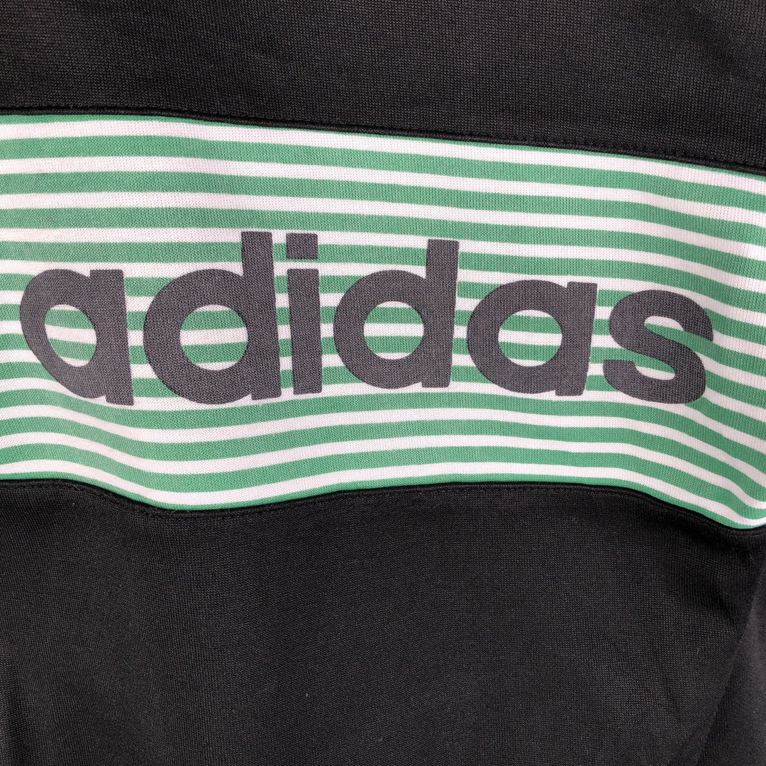Vintage 80s-90'S adidas track jacket, men's M size polyester black type Vintage Second Hand