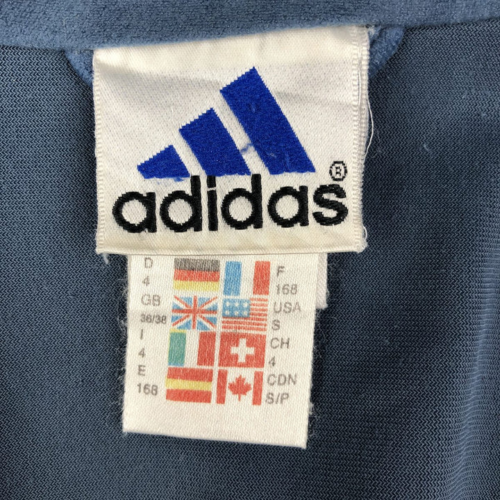Vintage 90s-00'S Adidas Velour Jersey Track Jacket, Men's Size Small polyester Navy blue Vintage Second Hand