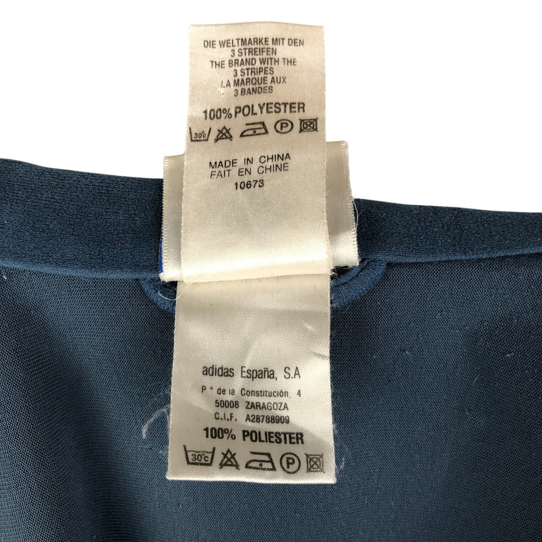 Vintage 90s-00'S Adidas Velour Jersey Track Jacket, Men's Size Small polyester Navy blue Vintage Second Hand