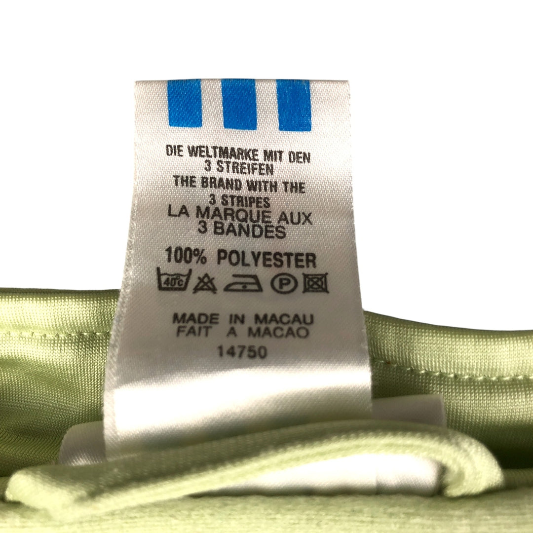 Vintage 80s-90'S Adidas back logo track jacket, size M, men's polyester green type yellow green Vintage Second Hand