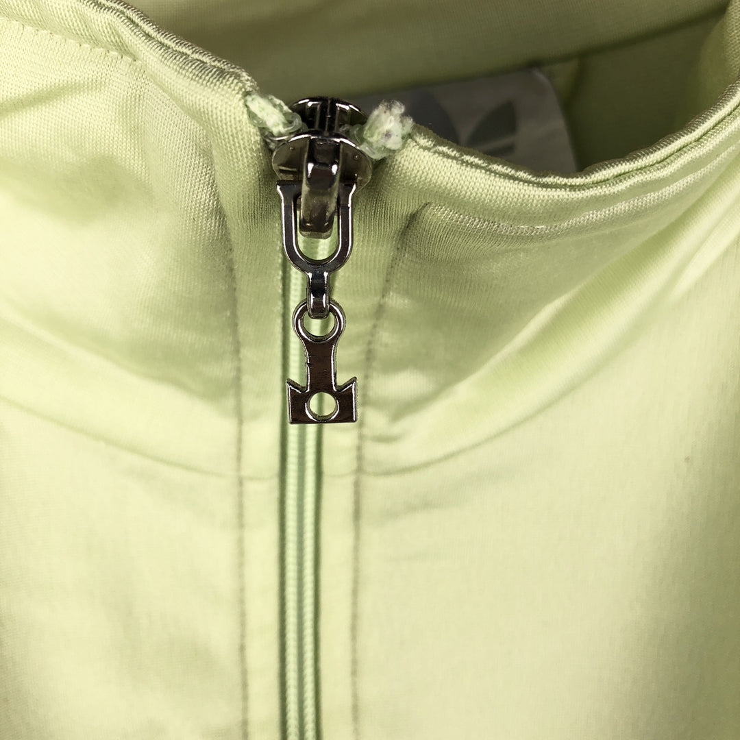 Vintage 80s-90'S Adidas back logo track jacket, size M, men's polyester green type yellow green Vintage Second Hand