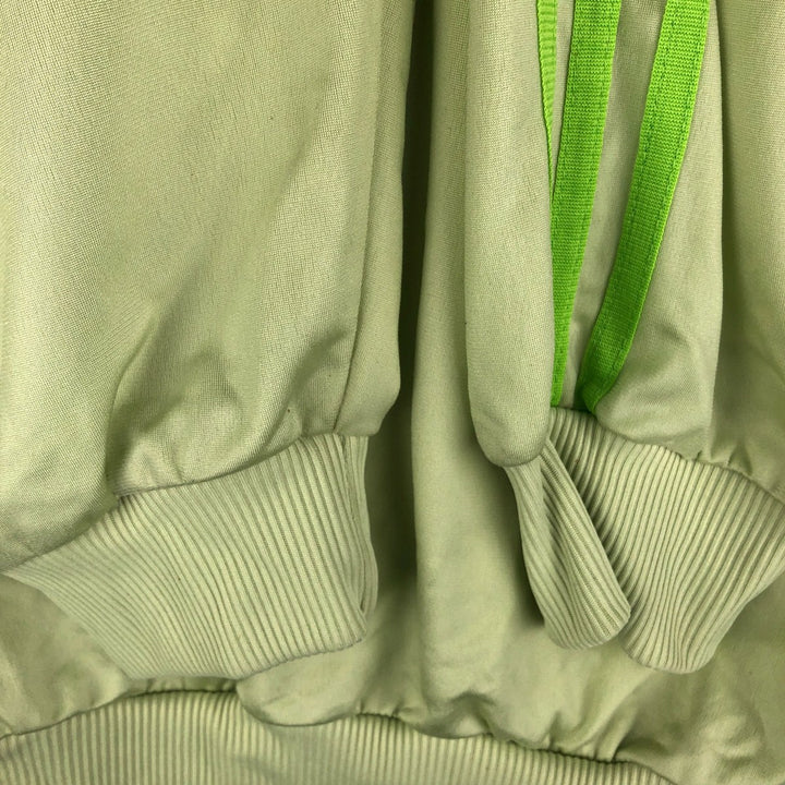 Vintage 80s-90'S Adidas back logo track jacket, size M, men's polyester green type yellow green Vintage Second Hand