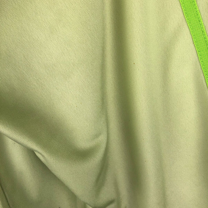 Vintage 80s-90'S Adidas back logo track jacket, size M, men's polyester green type yellow green Vintage Second Hand