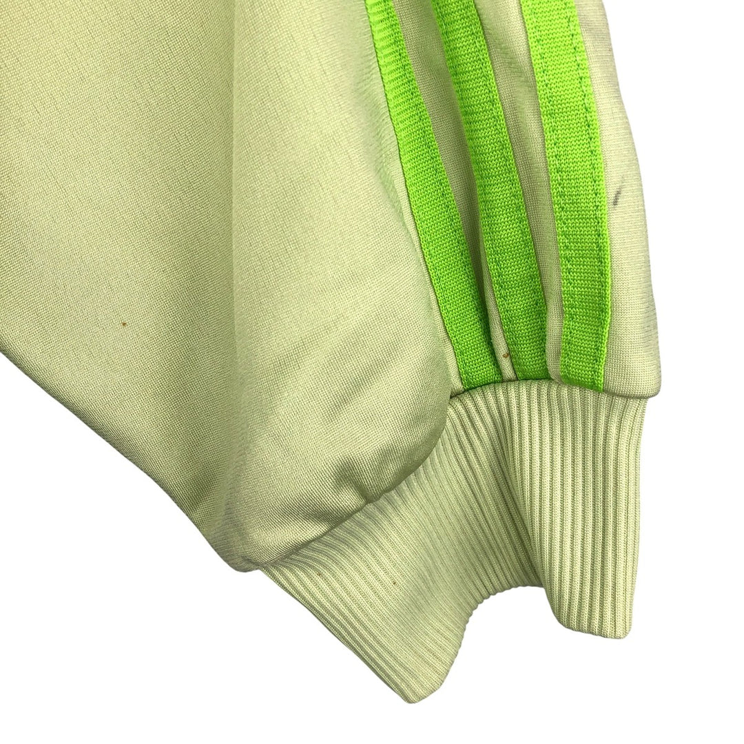 Vintage 80s-90'S Adidas back logo track jacket, size M, men's polyester green type yellow green Vintage Second Hand