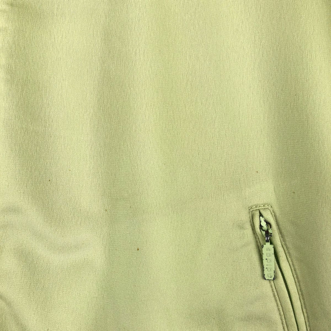 Vintage 80s-90'S Adidas back logo track jacket, size M, men's polyester green type yellow green Vintage Second Hand