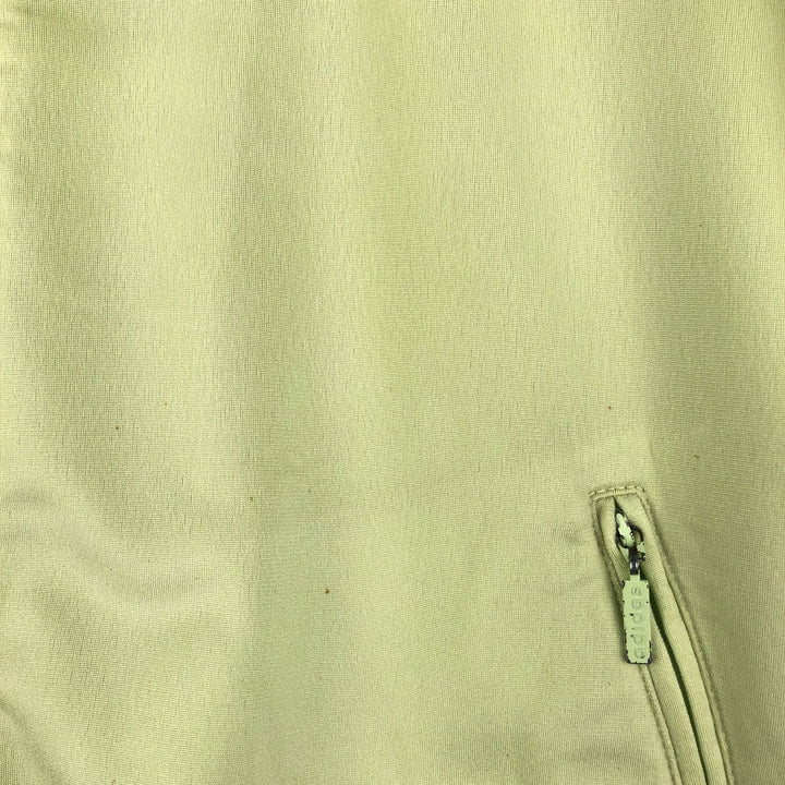 Vintage 80s-90'S Adidas back logo track jacket, size M, men's polyester green type yellow green Vintage Second Hand