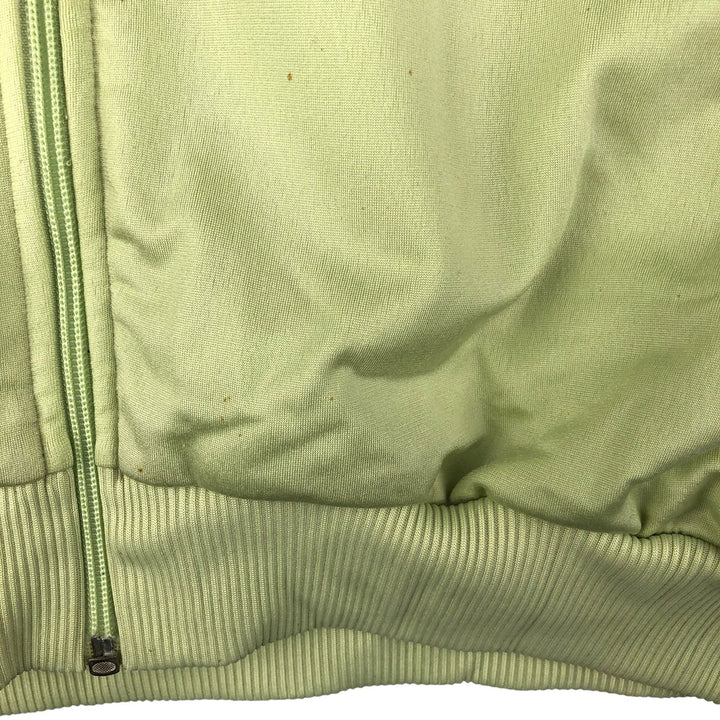 Vintage 80s-90'S Adidas back logo track jacket, size M, men's polyester green type yellow green Vintage Second Hand