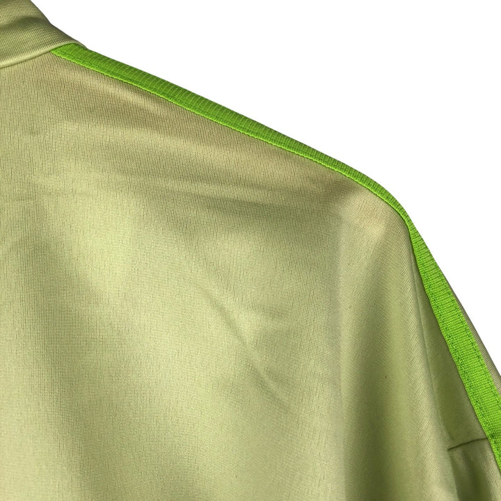 Vintage 80s-90'S Adidas back logo track jacket, size M, men's polyester green type yellow green Vintage Second Hand