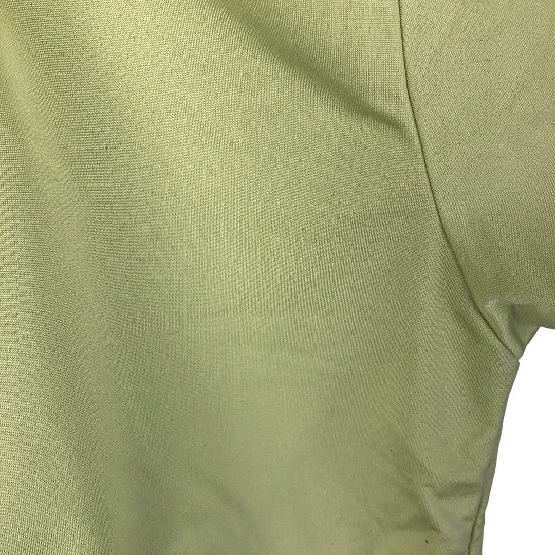 Vintage 80s-90'S Adidas back logo track jacket, size M, men's polyester green type yellow green Vintage Second Hand