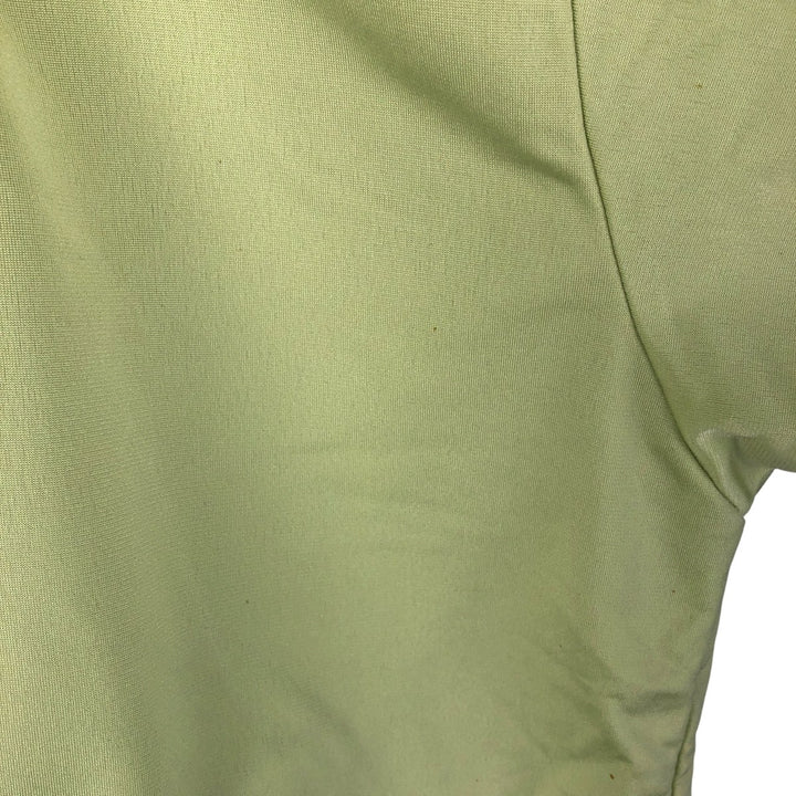 Vintage 80s-90'S Adidas back logo track jacket, size M, men's polyester green type yellow green Vintage Second Hand