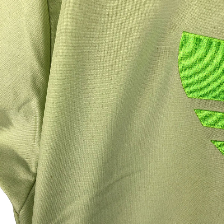 Vintage 80s-90'S Adidas back logo track jacket, size M, men's polyester green type yellow green Vintage Second Hand