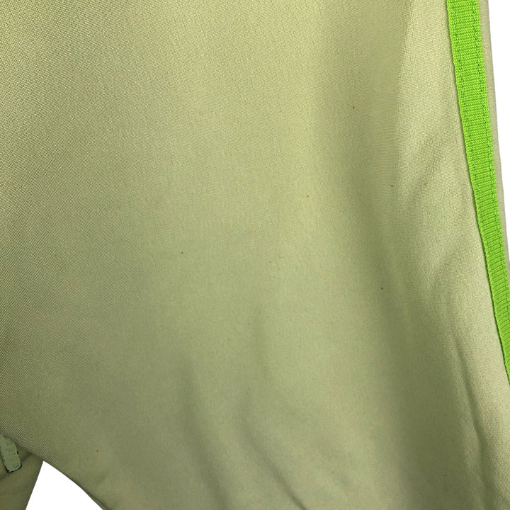 Vintage 80s-90'S Adidas back logo track jacket, size M, men's polyester green type yellow green Vintage Second Hand