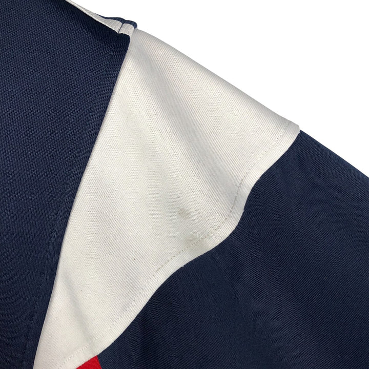 Vintage 1980'S Adidas tricolor track jacket, size L, men's unclear navy blue type Vintage Second Hand