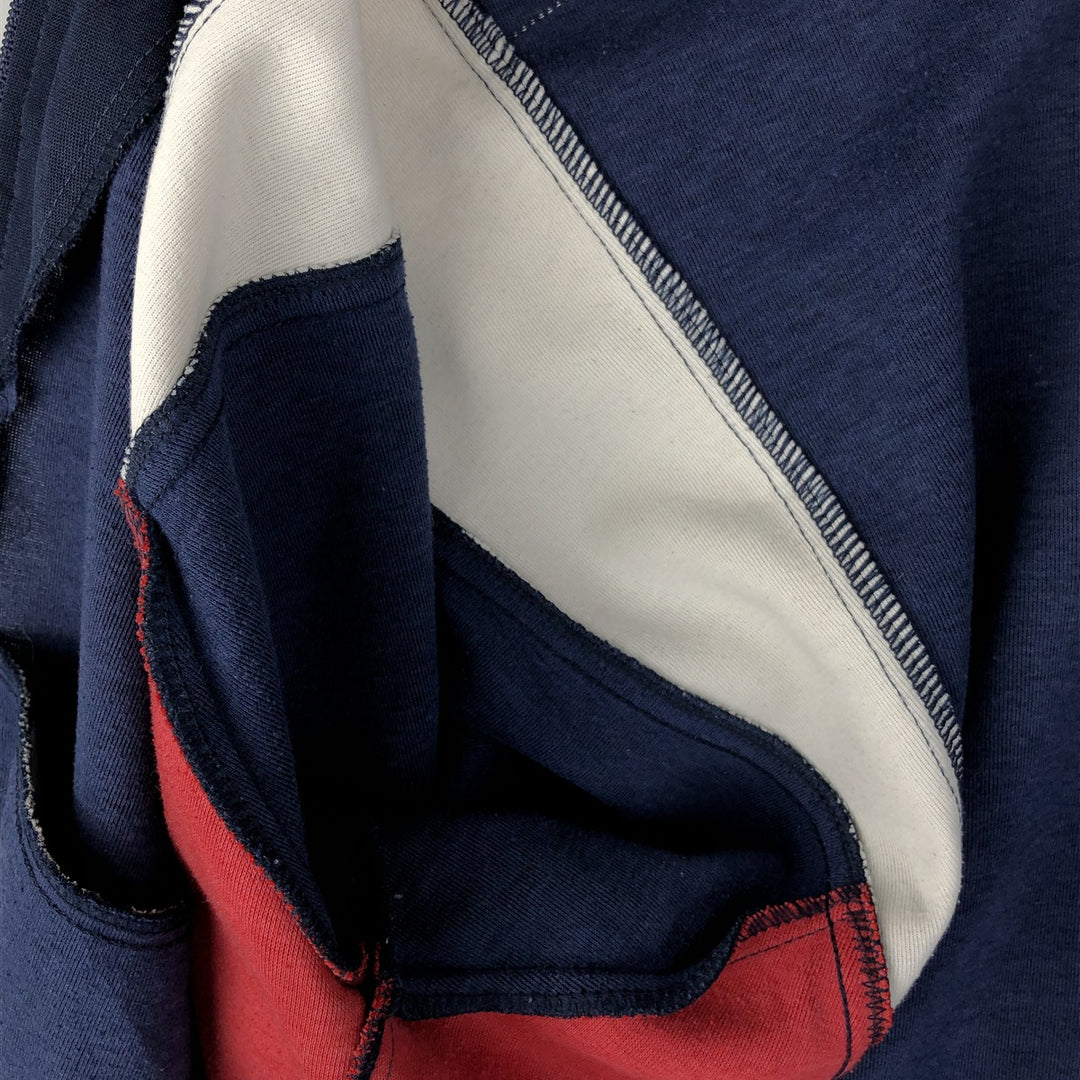 Vintage 1980'S Adidas tricolor track jacket, size L, men's unclear navy blue type Vintage Second Hand