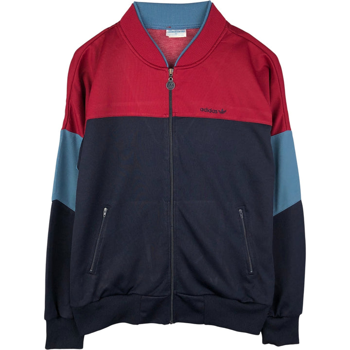 Vintage 70s-80'S Adidas track jacket, men's size XL polyester burgundy type Vintage Second Hand
