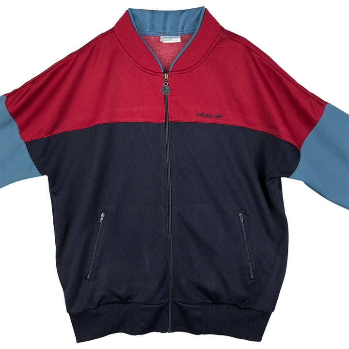 Vintage 70s-80'S Adidas track jacket, men's size XL polyester burgundy type Vintage Second Hand