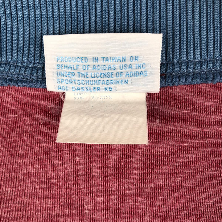 Vintage 70s-80'S Adidas track jacket, men's size XL polyester burgundy type Vintage Second Hand