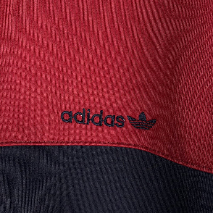 Vintage 70s-80'S Adidas track jacket, men's size XL polyester burgundy type Vintage Second Hand