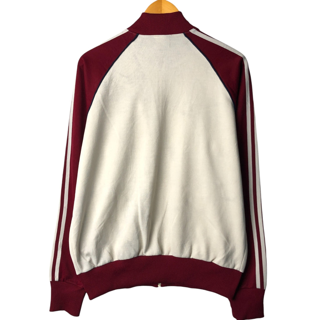 Vintage 80'S adidas track jacket, size M for men unclear burgundy type Vintage Second Hand