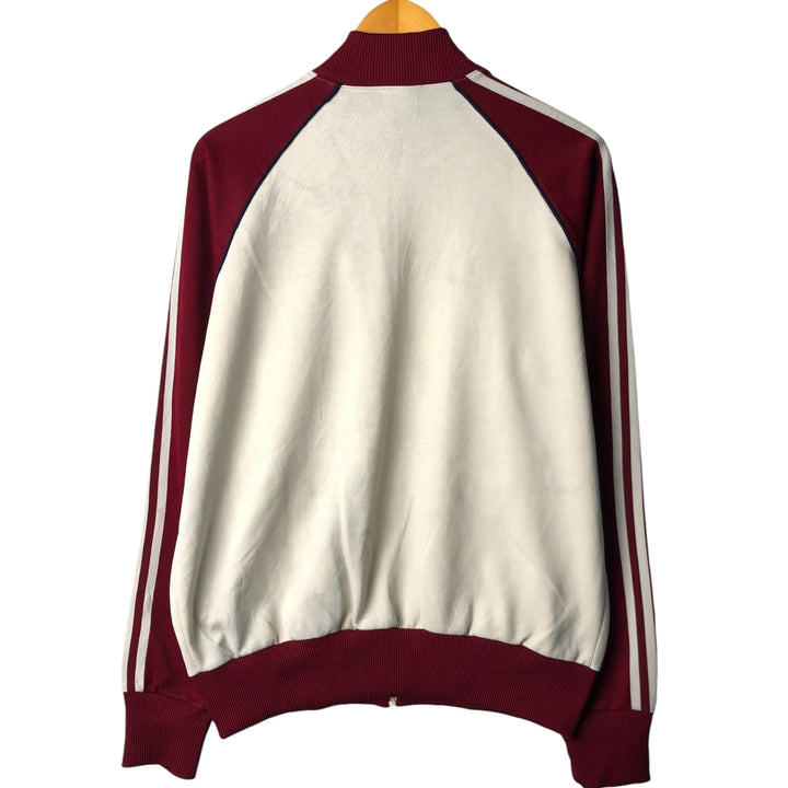 Vintage 80'S adidas track jacket, size M for men unclear burgundy type Vintage Second Hand